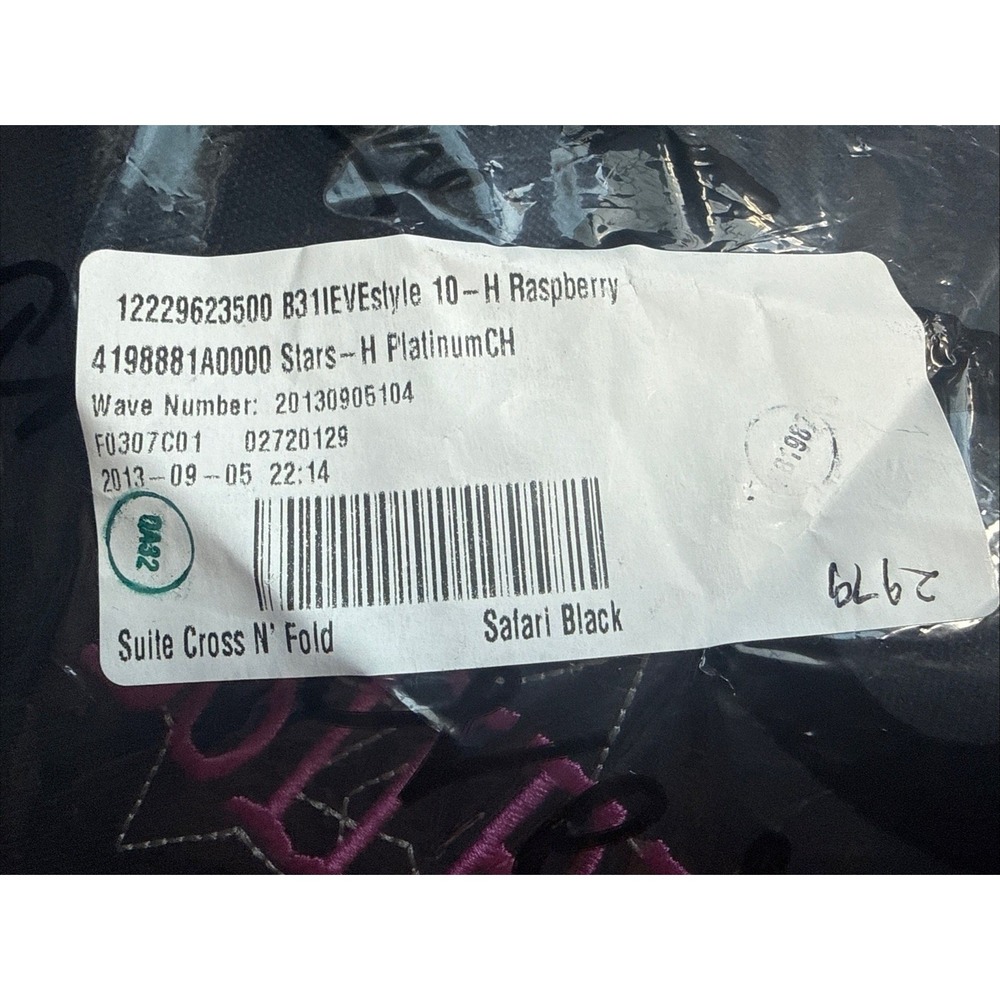 Thirty-One Suite Cross N' Fold 881A Safari Black "BELIEVE" Embroidered NEW - Picture 6 of 7